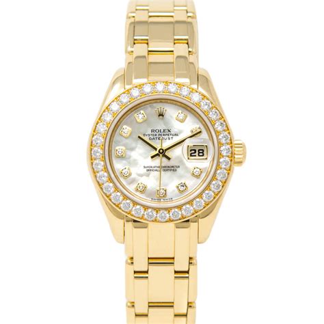 rolex watch womens gold pearl|rolex pearlmaster 29 price.